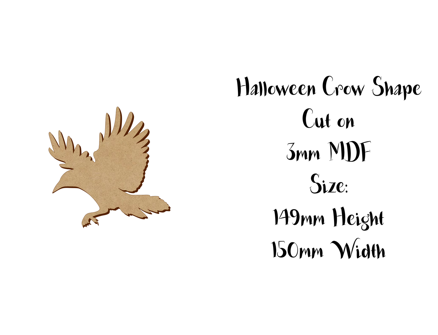 Halloween decoration - Crow - Size 8 and 15cm - Version 1