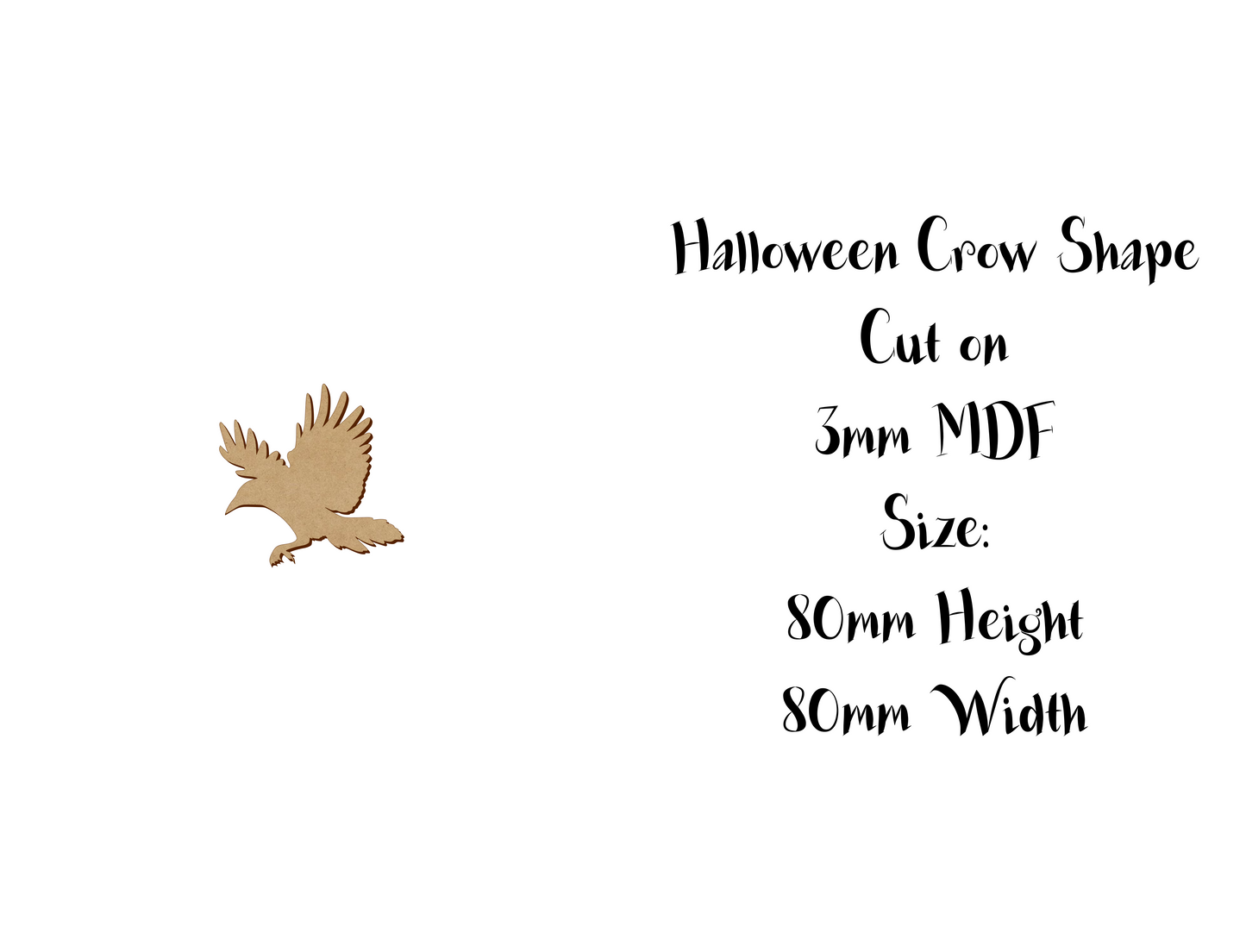 Halloween decoration - Crow - Size 8 and 15cm - Version 1