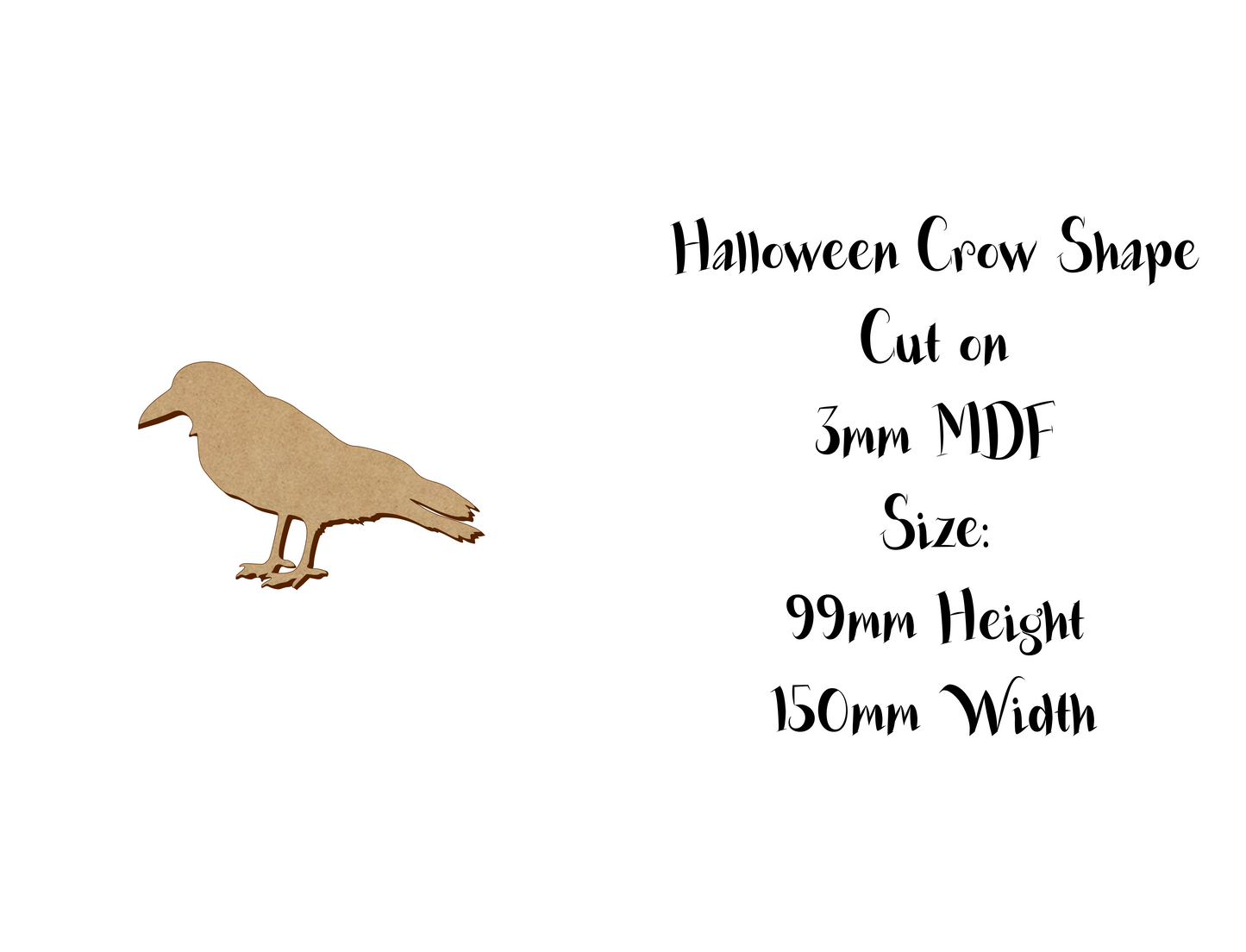 Halloween decoration - Crow - Size 8 and 15cm - Version 2