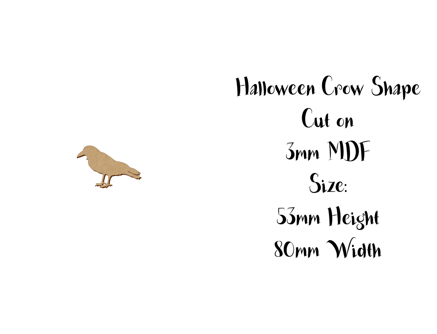 Halloween decoration - Crow - Size 8 and 15cm - Version 2