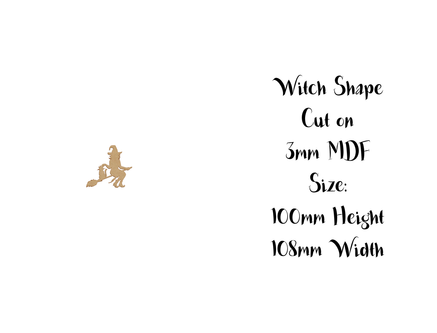 Halloween MDF decoration - Witches - 10cm to 30cm