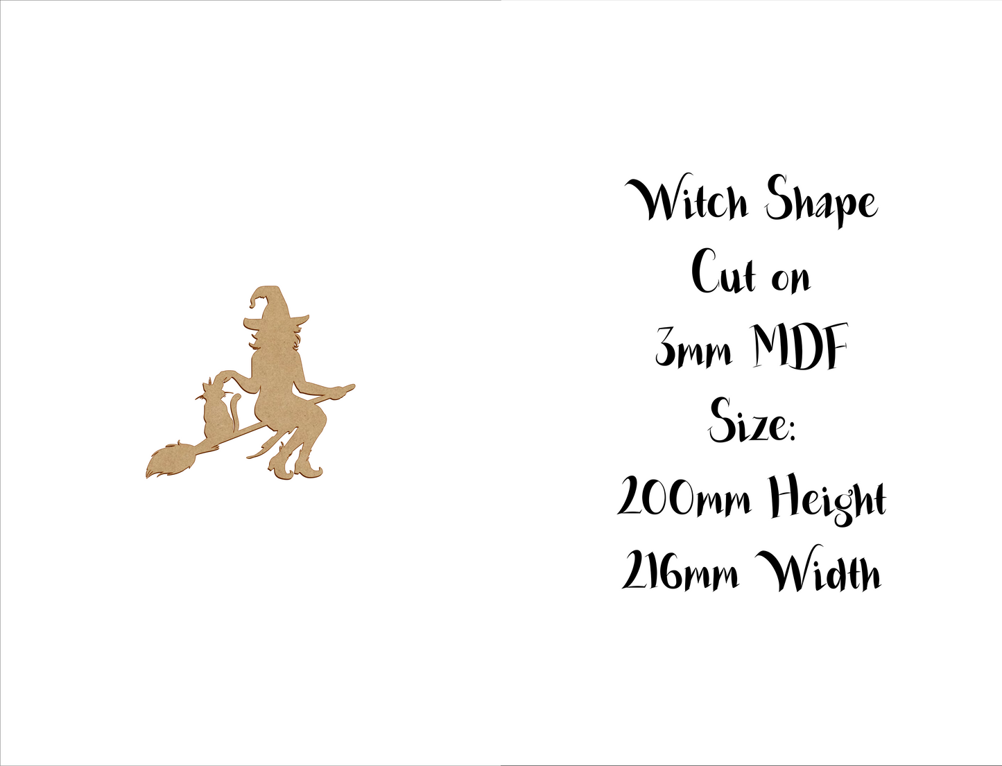 Halloween MDF decoration - Witches - 10cm to 30cm
