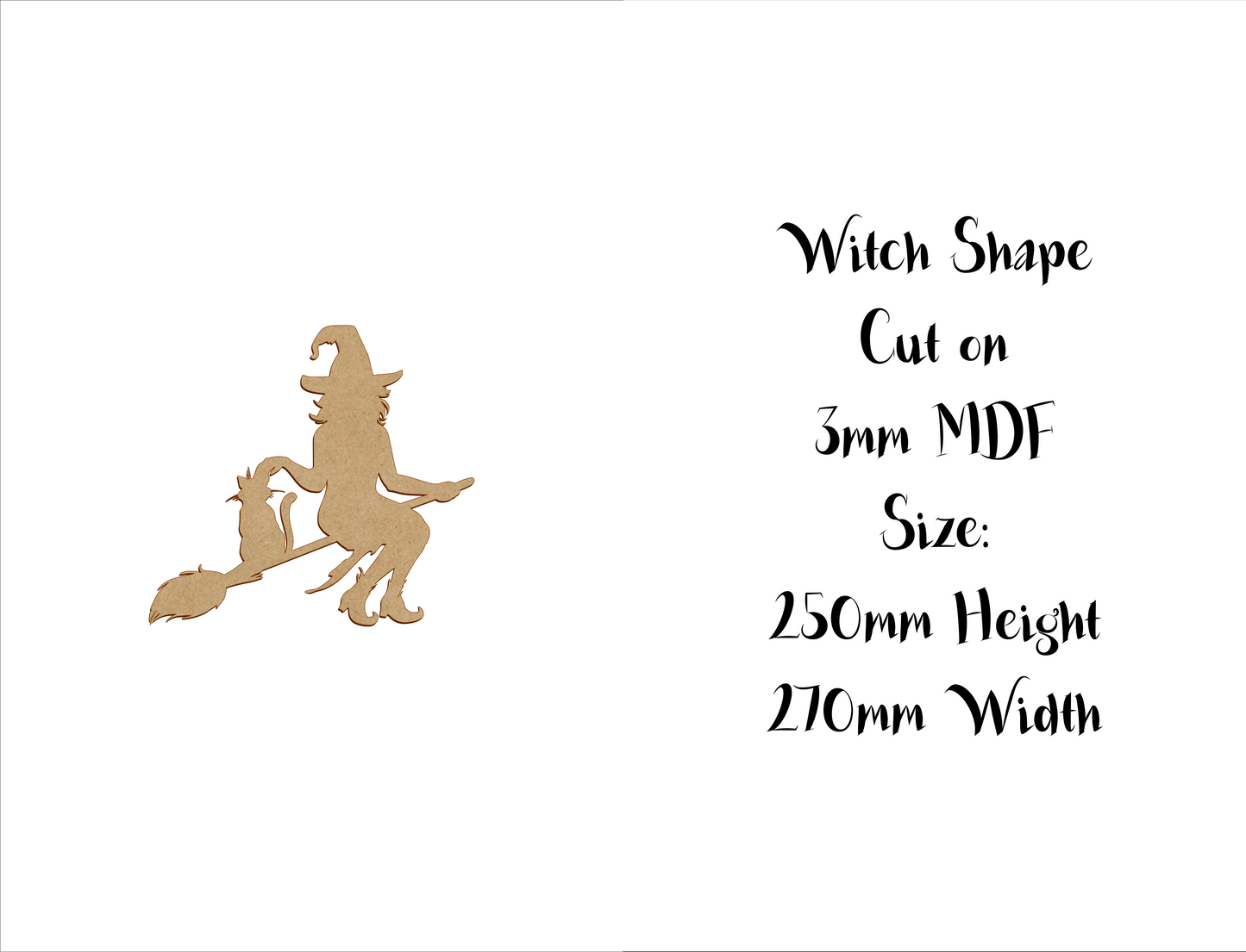 Halloween MDF decoration - Witches - 10cm to 30cm