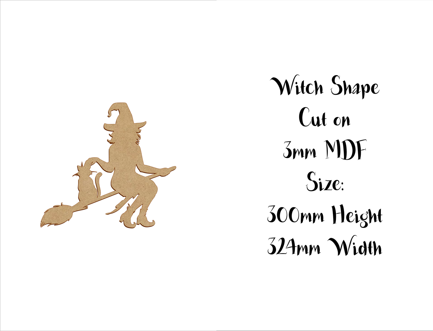 Halloween MDF decoration - Witches - 10cm to 30cm