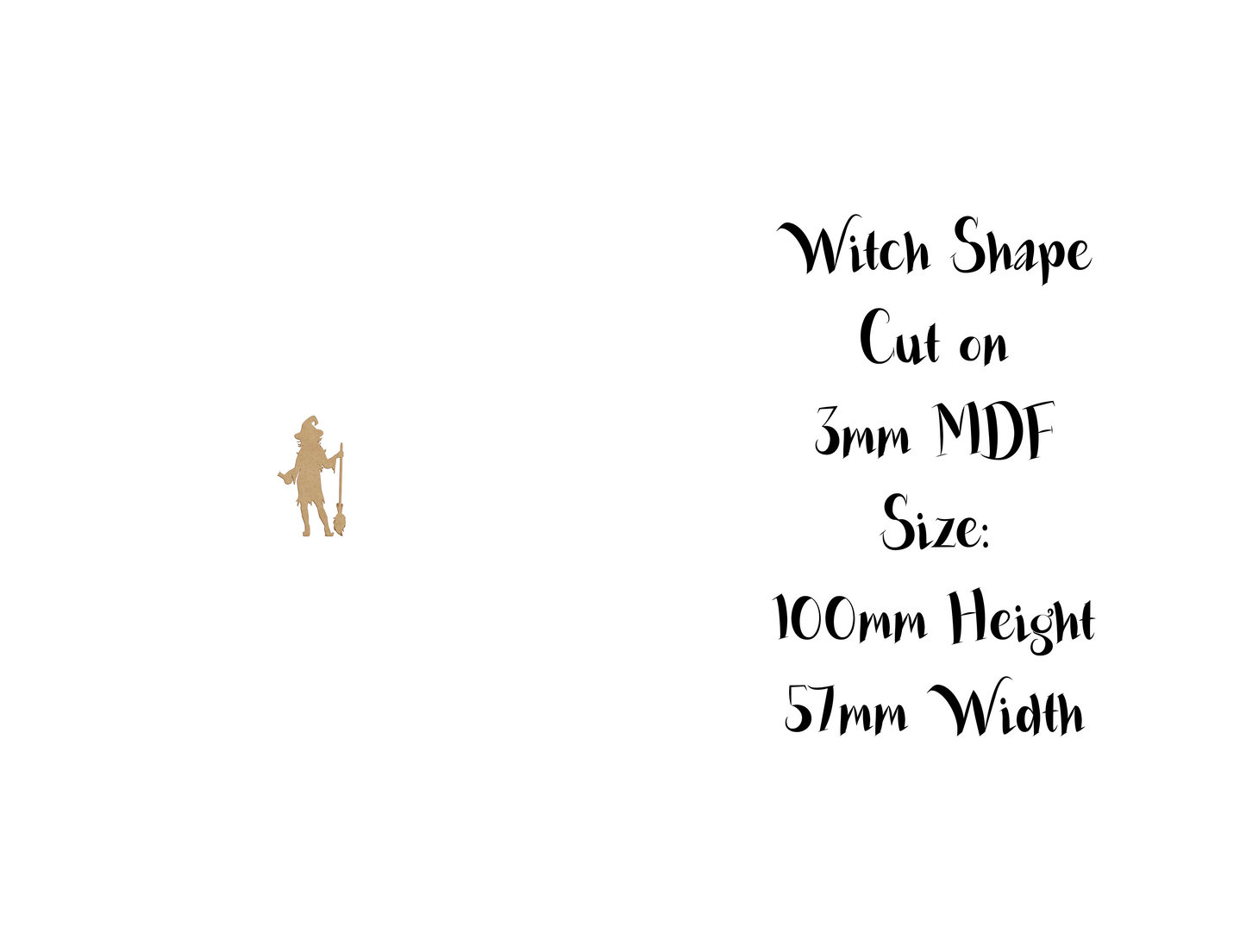 Halloween MDF decoration - Witches - 10cm to 30cm