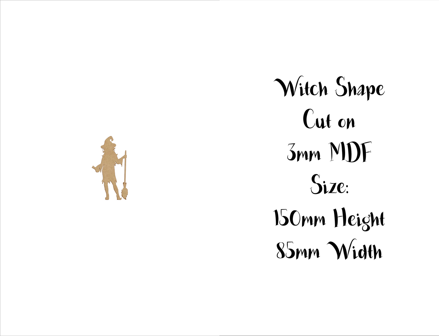 Halloween MDF decoration - Witches - 10cm to 30cm