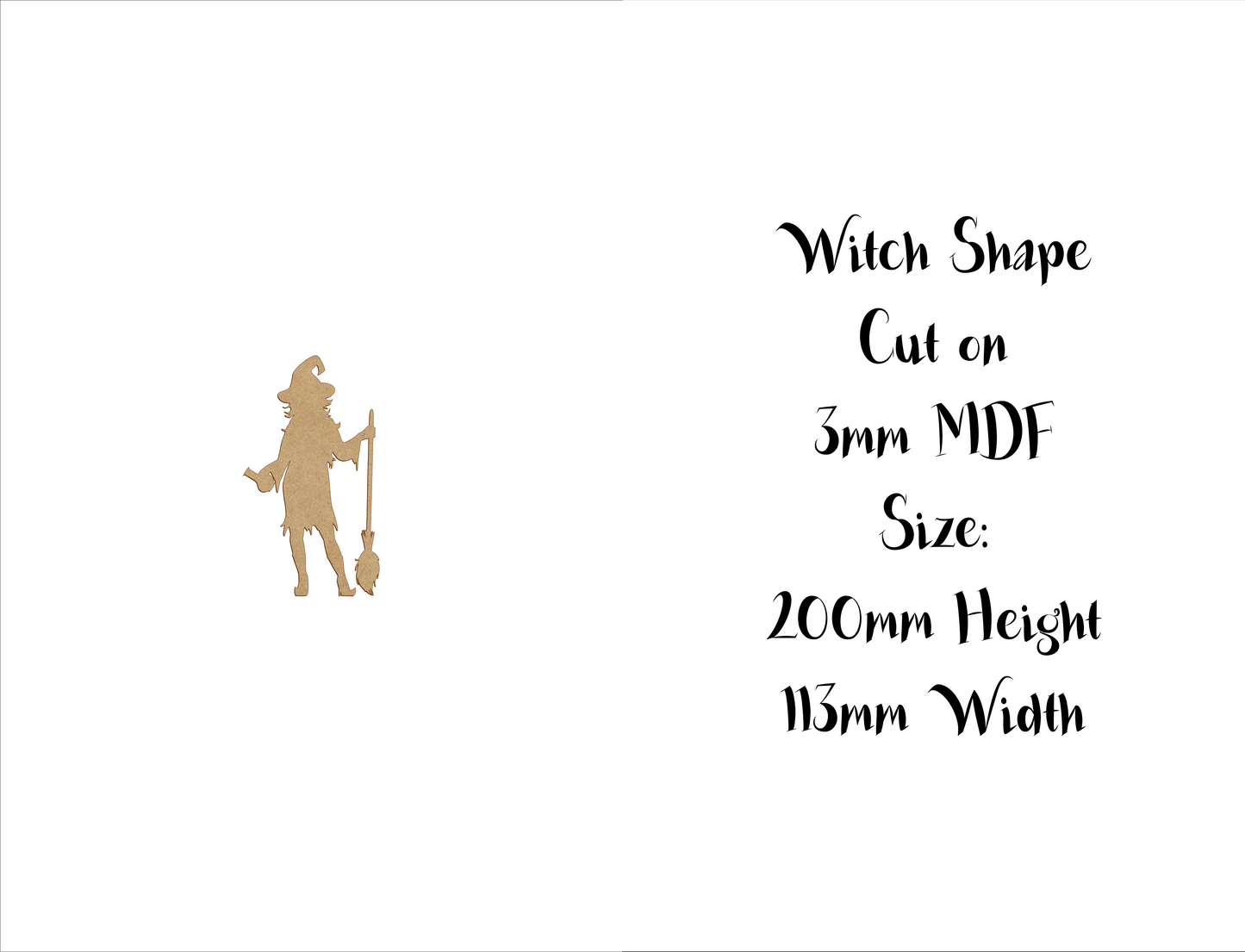 Halloween MDF decoration - Witches - 10cm to 30cm