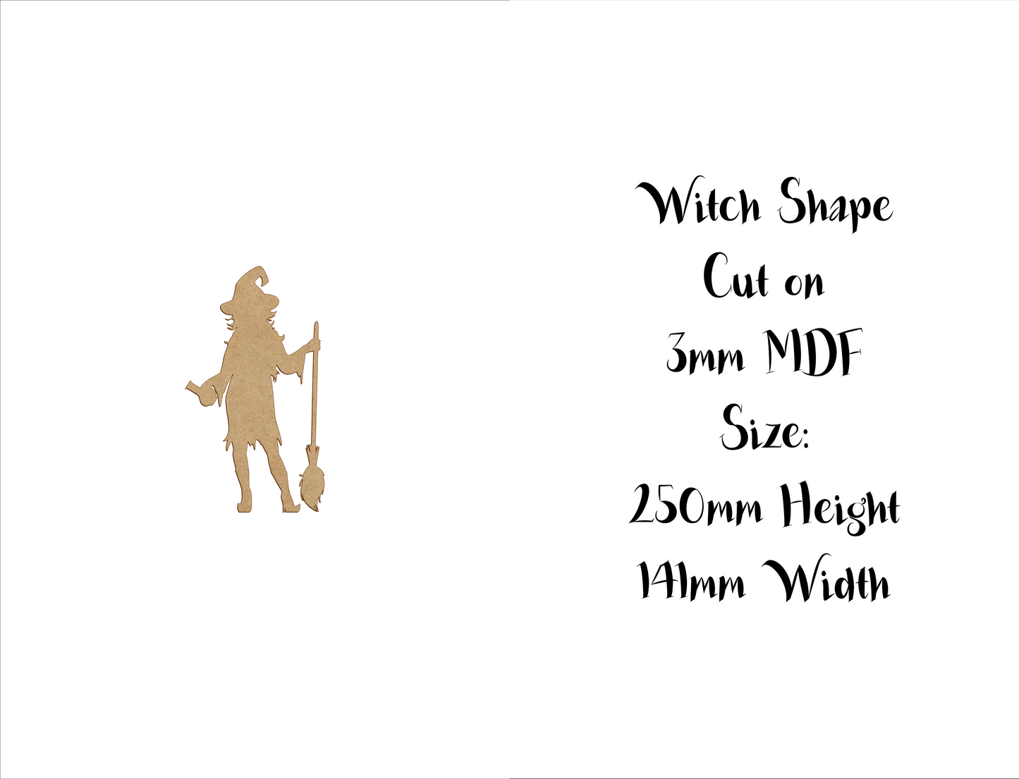Halloween MDF decoration - Witches - 10cm to 30cm