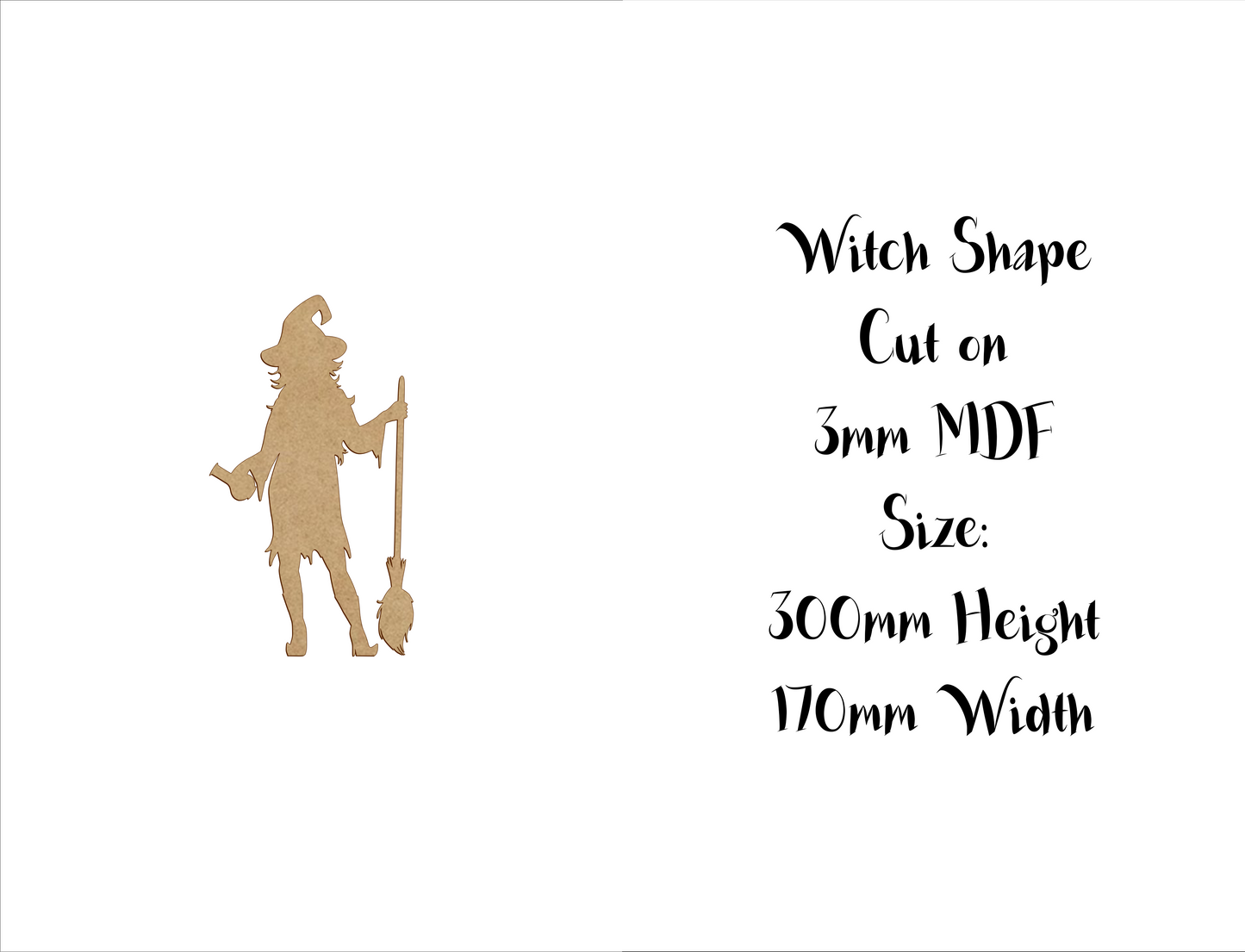 Halloween MDF decoration - Witches - 10cm to 30cm