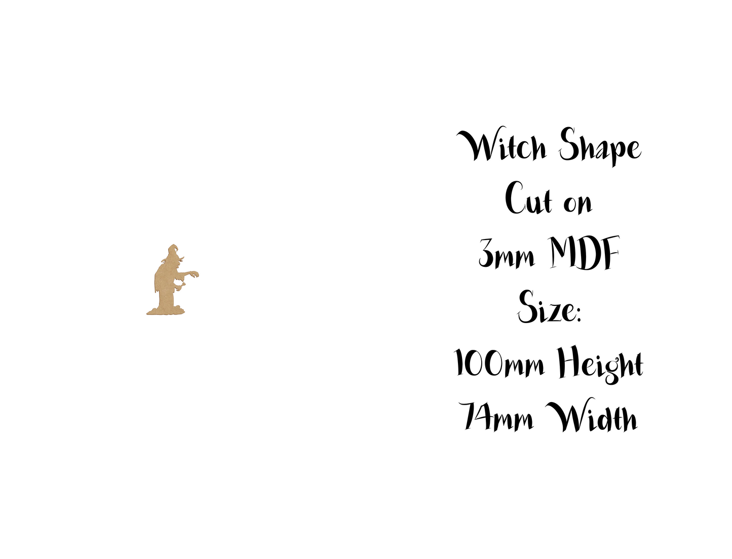 Halloween MDF decoration - Witches - 10cm to 30cm