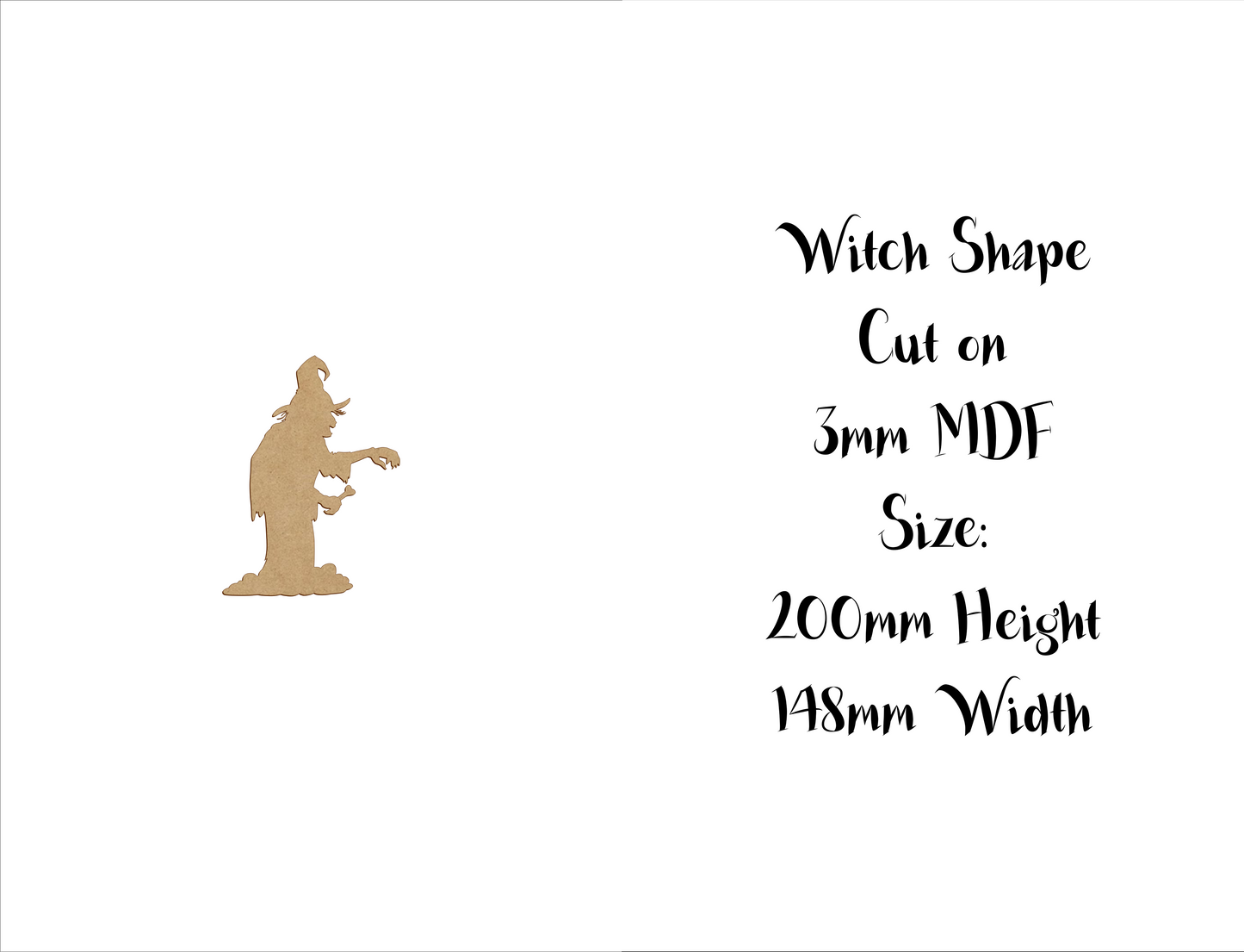 Halloween MDF decoration - Witches - 10cm to 30cm