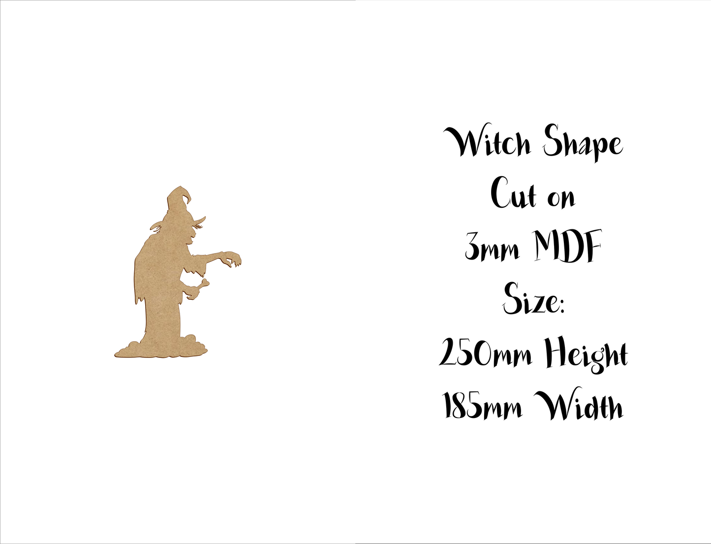 Halloween MDF decoration - Witches - 10cm to 30cm