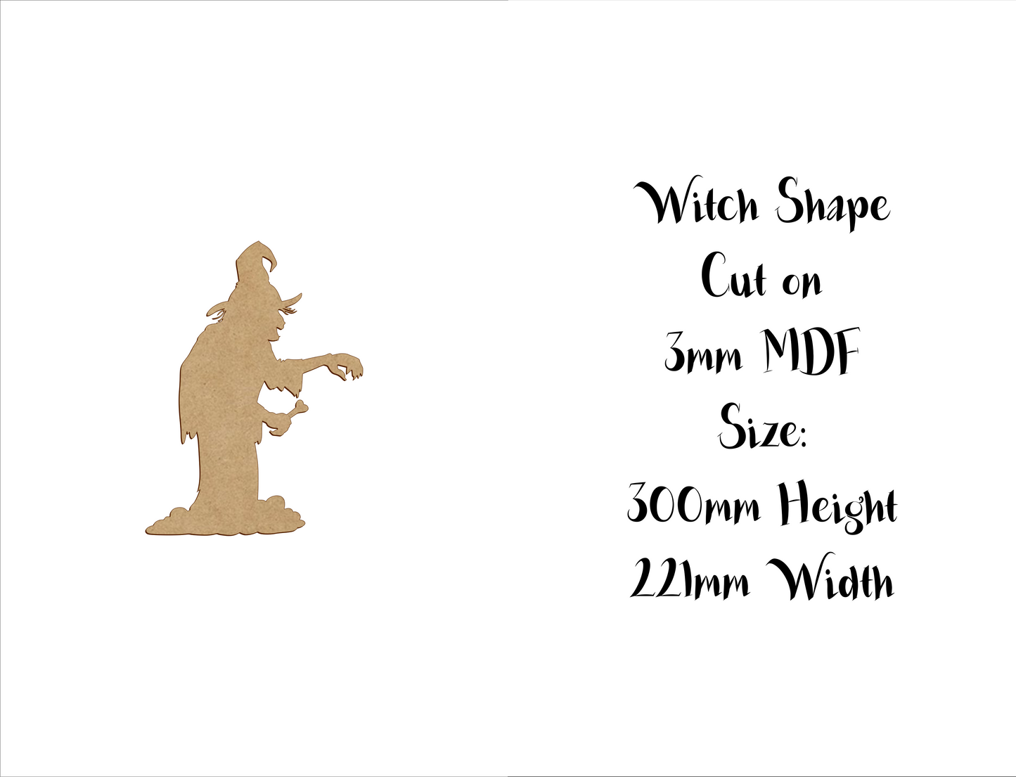 Halloween MDF decoration - Witches - 10cm to 30cm