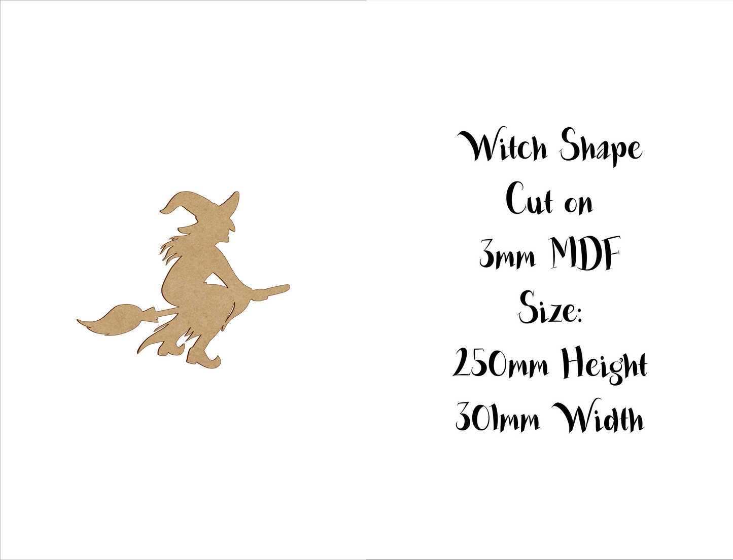 Halloween MDF decoration - Witches - 10cm to 30cm