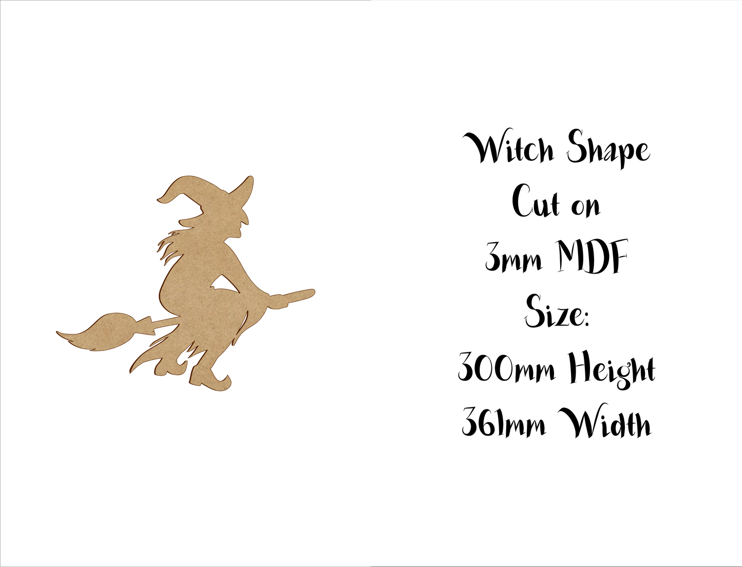 Halloween MDF decoration - Witches - 10cm to 30cm