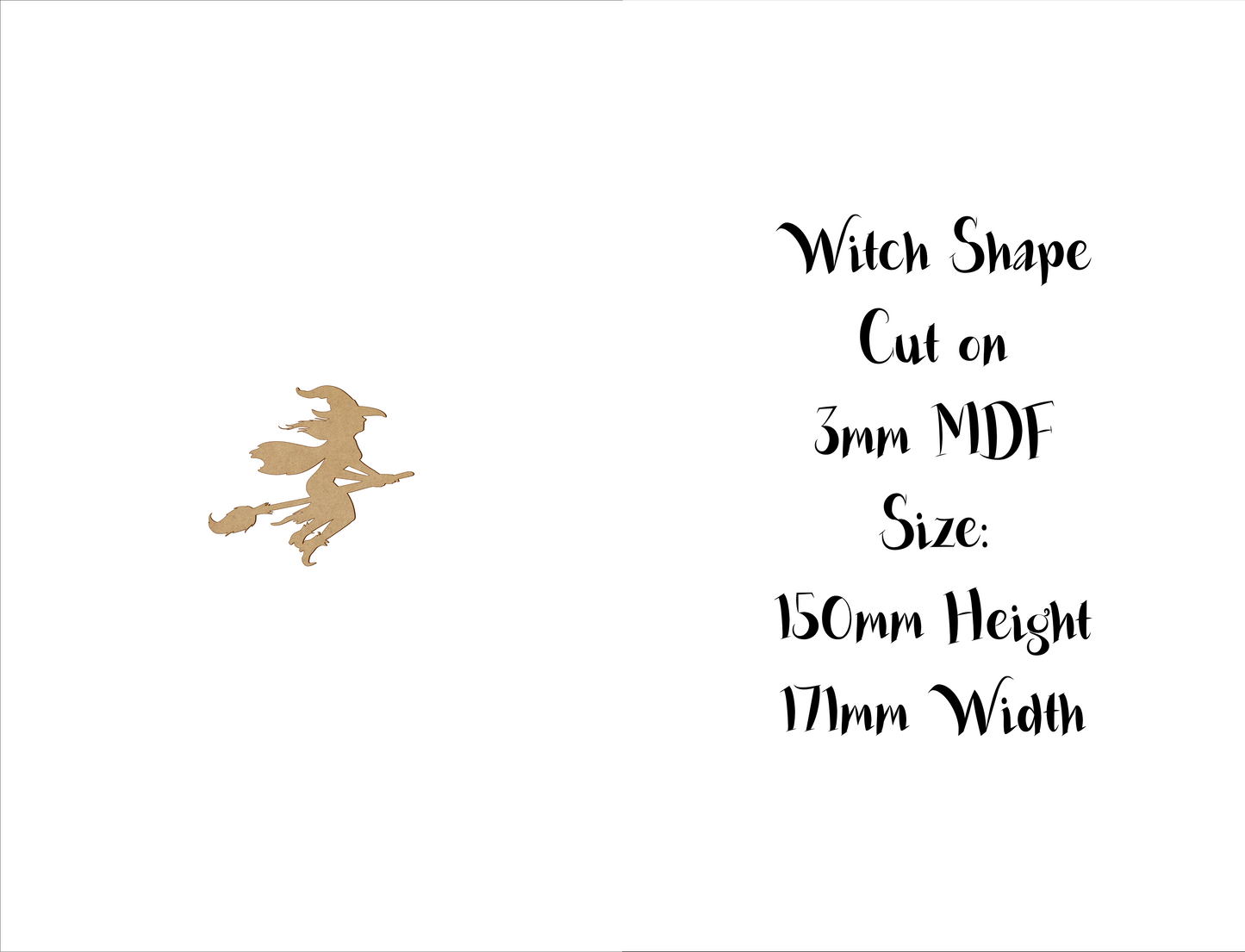 Halloween MDF decoration - Witches - 10cm to 30cm