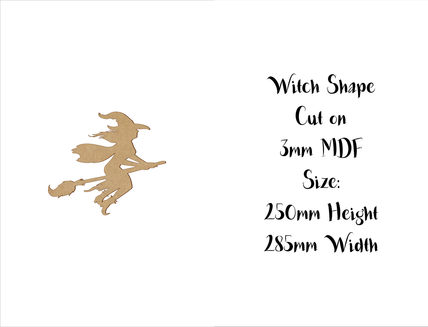 Halloween MDF decoration - Witches - 10cm to 30cm
