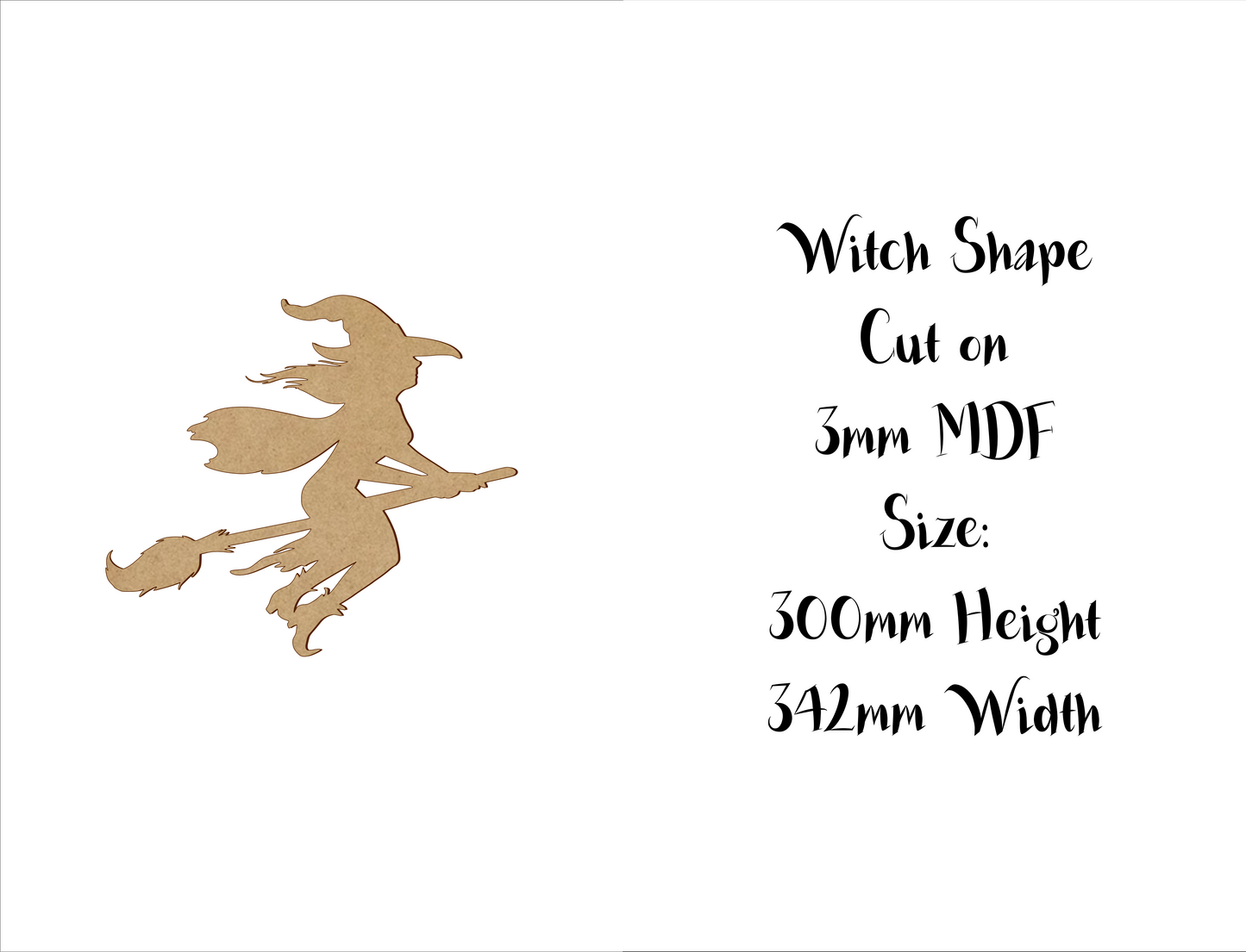 Halloween MDF decoration - Witches - 10cm to 30cm