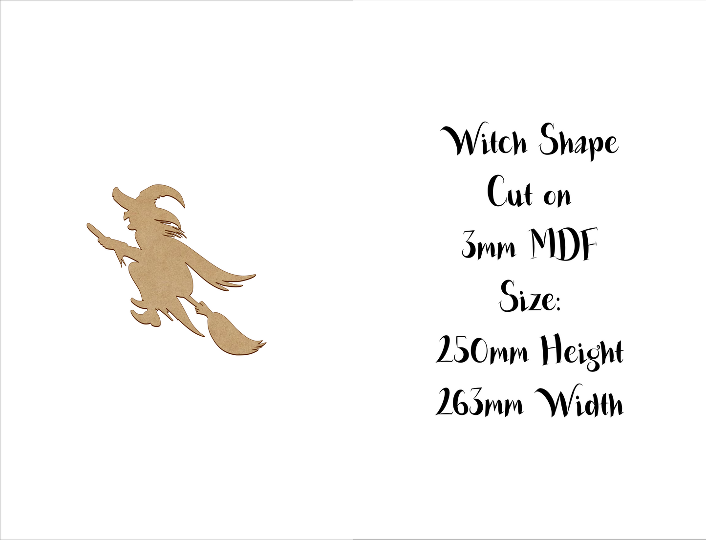 Halloween MDF decoration - Witches - 10cm to 30cm