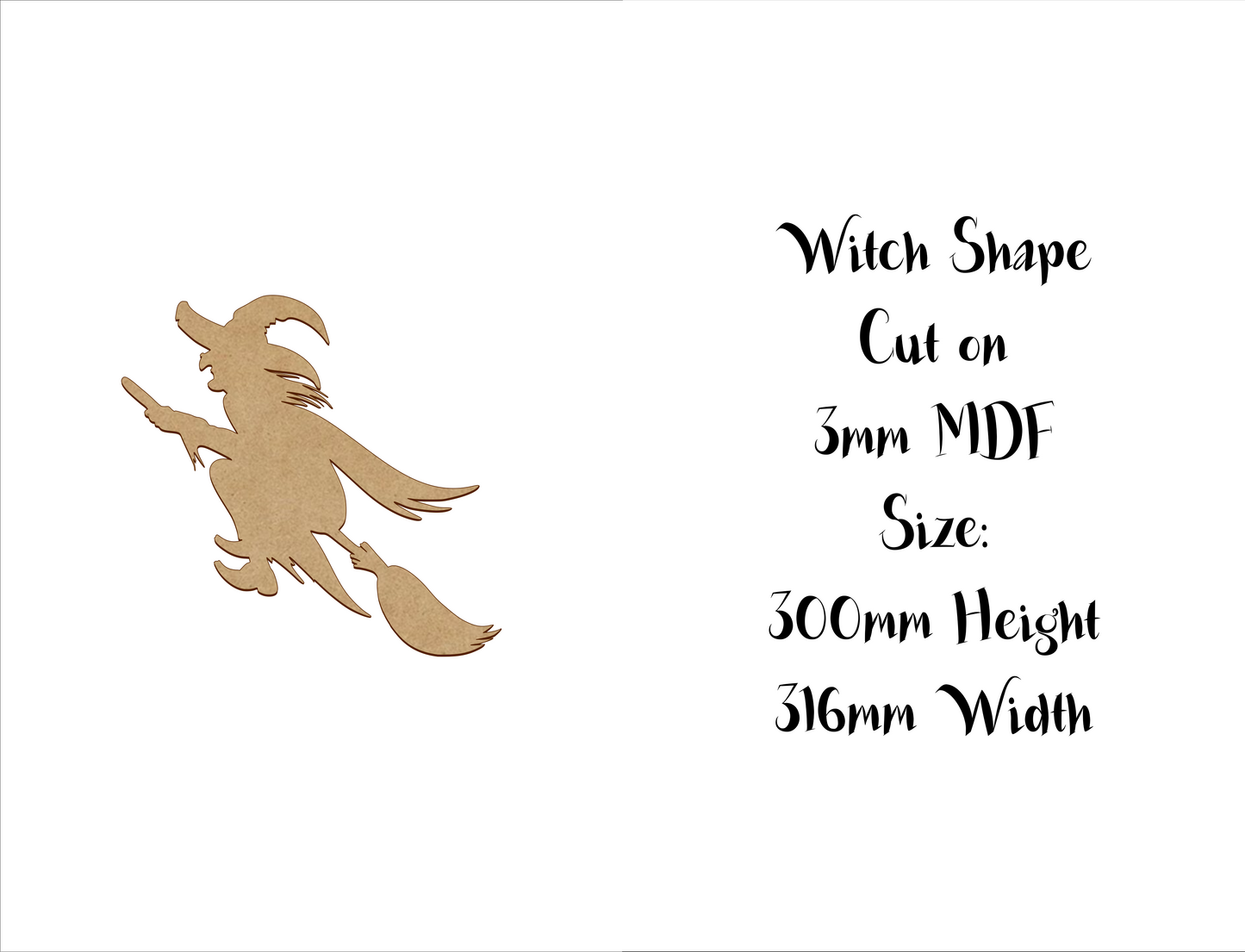 Halloween MDF decoration - Witches - 10cm to 30cm