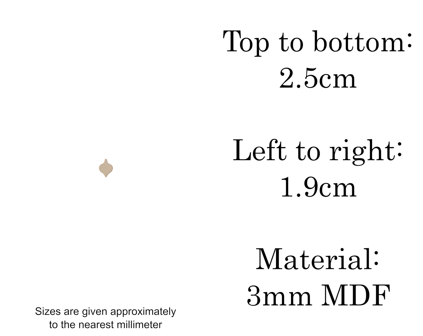 MDF Christmas Baubles Xmas Shape v2 - 2.5cm to 30cm