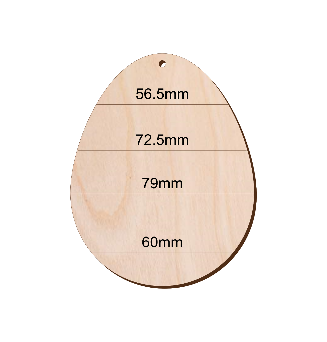 10cm Wooden  Egg Shape