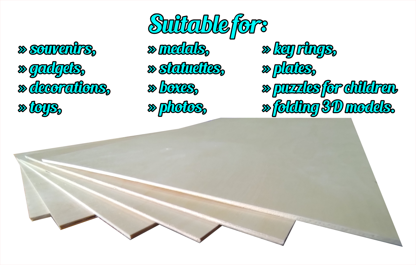 5mm Birch Plywood Laser Safe B/BB Ply sheets 500x300