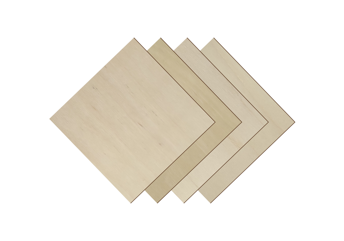 10cm wooden coaster set of 4 unpainted craft square