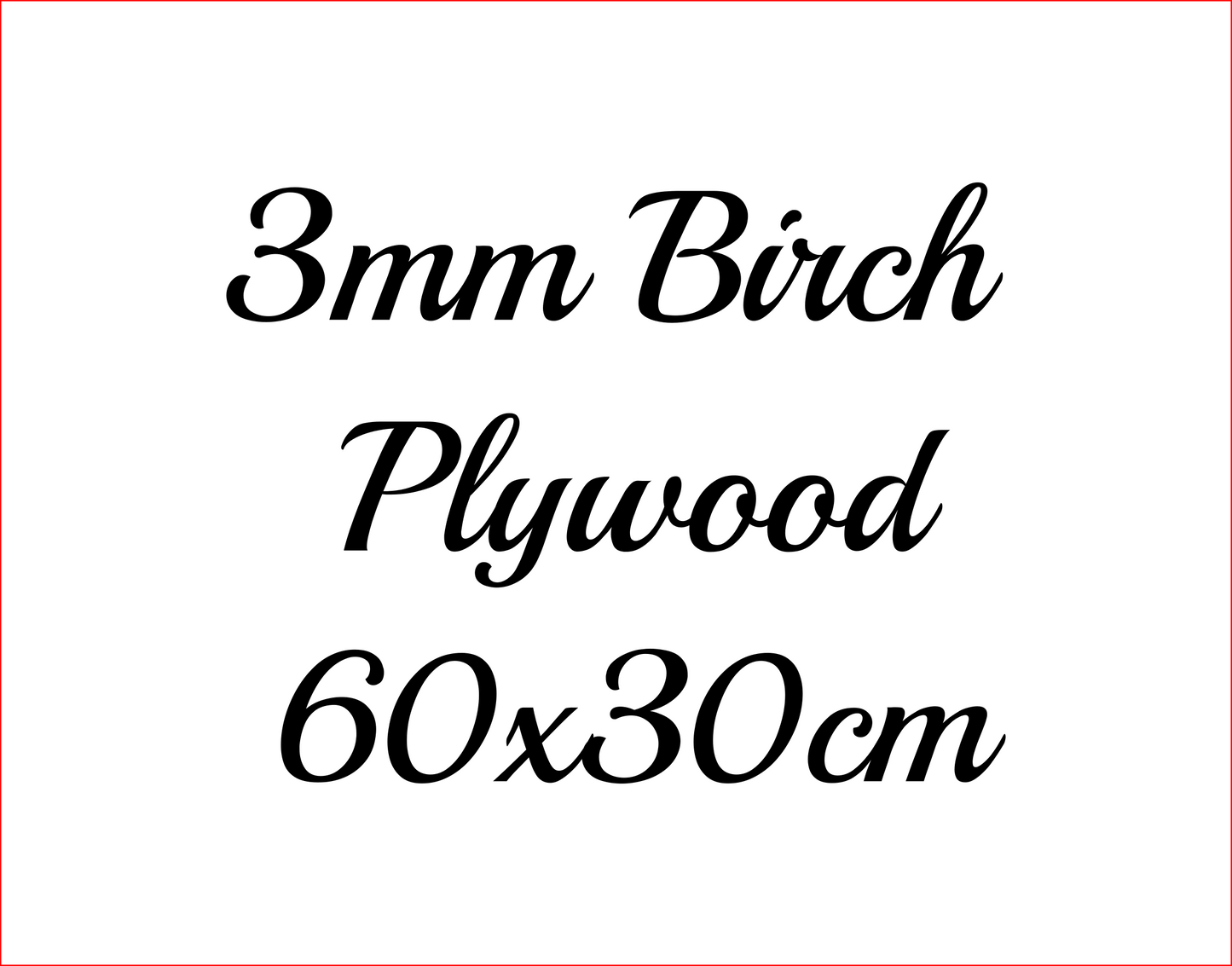 3mm Birch Plywood Laser Safe B/BB Ply sheets 600x300