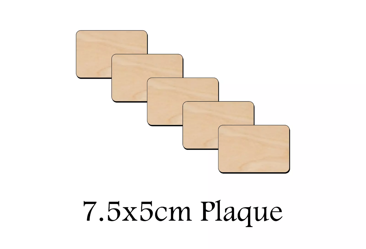 2500x 7.5x5cm rectangle - 3mm plywood