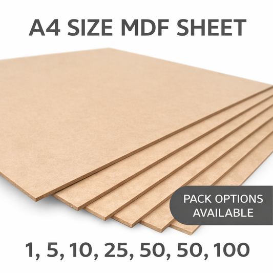 A4 MDF Sheets 3mm | Laser Cut Craft Boards | MDF Sheets for DIY, Painting, Engraving & Laser Cutting