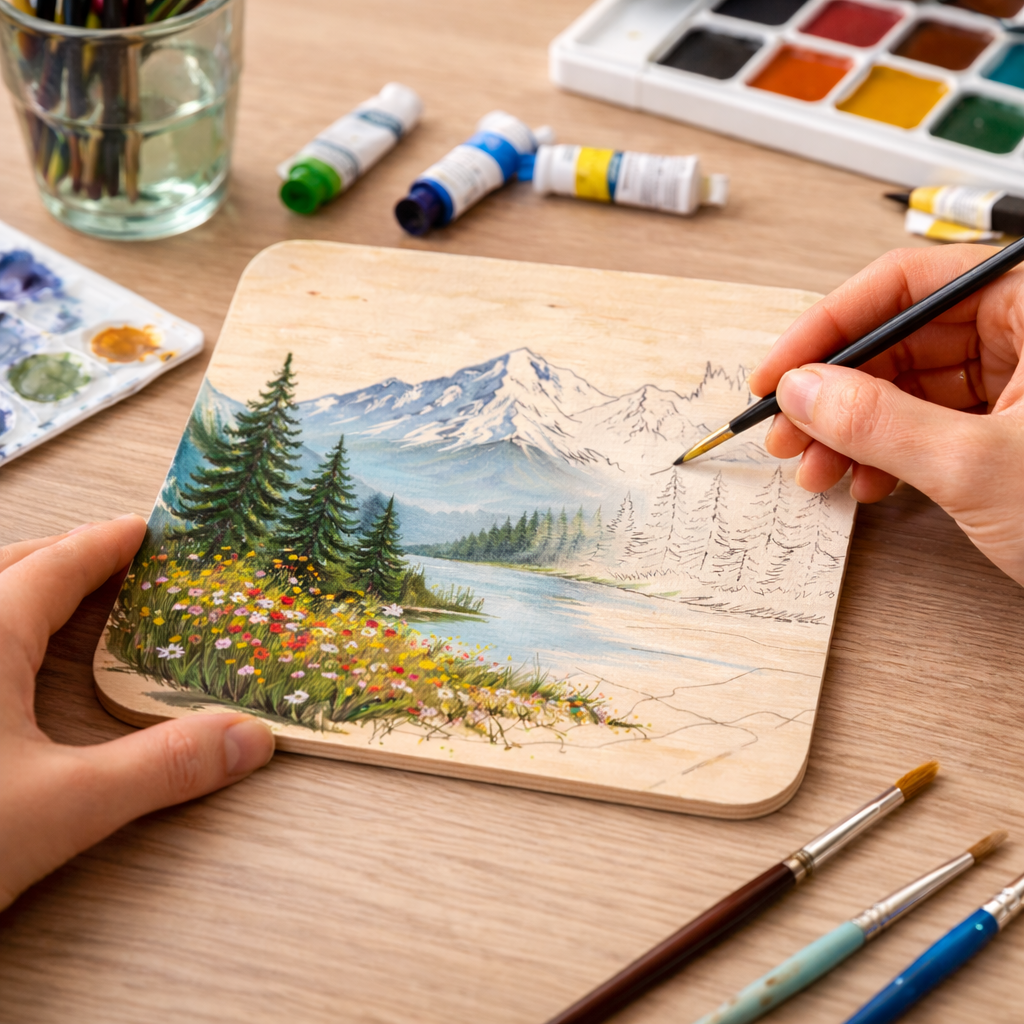 Square - Round Corners - Wooden Clock Face | 10cm – 25cm | 3mm Birch Plywood | DIY Clock Blanks