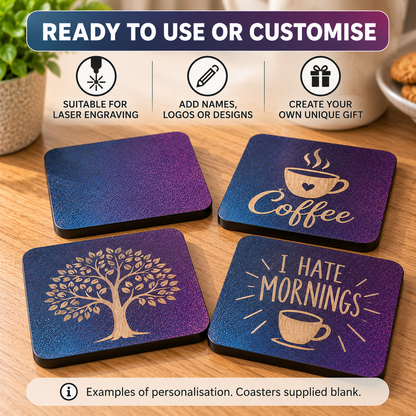 Chameleon Coaster Blanks – Set of 4