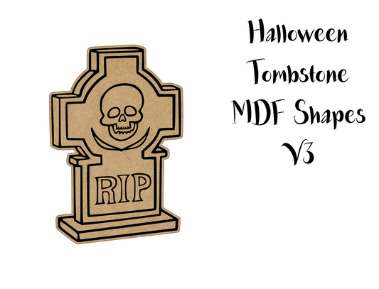 Halloween MDF decoration - Tomb - Size 10 to 25cm - Version 3