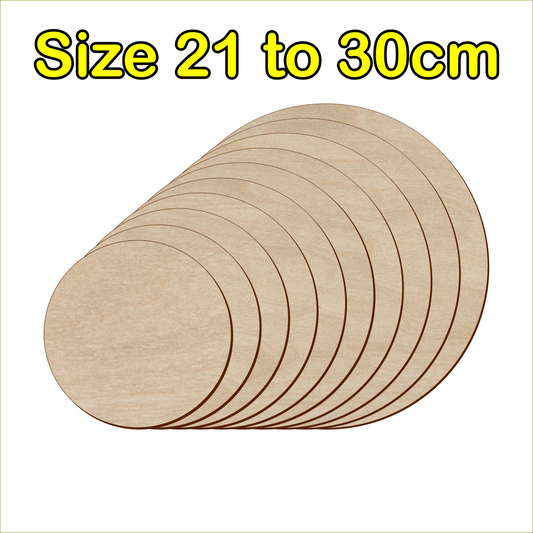 21cm to 30cm Circle Shape - 3mm Baltic Birch Plywood