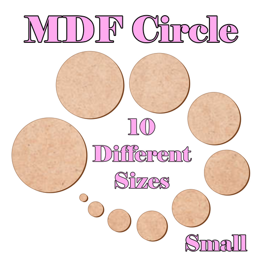 1cm to 10cm Circle Shape - 3mm MDF