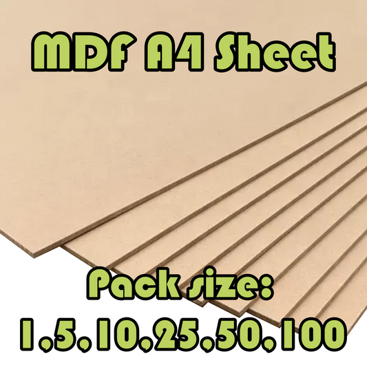 MDF A4 High Quality Wooden Sheets Plain Boards for Laser Cut - Perfect for Craft