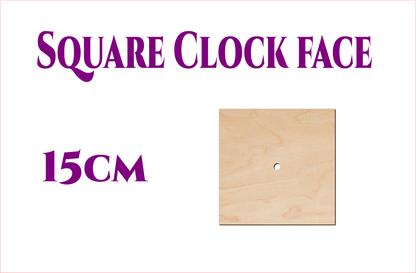 Square Clock Face - size from 10cm to 25cm