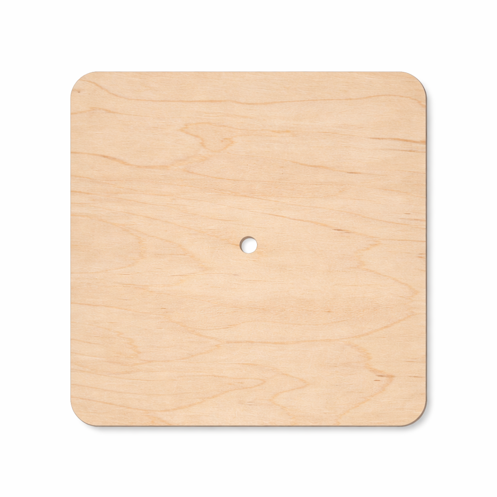 Square - Round Corners - Wooden Clock Face | 10cm – 25cm | 3mm Birch Plywood | DIY Clock Blanks
