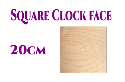 Square Clock Face - size from 10cm to 25cm