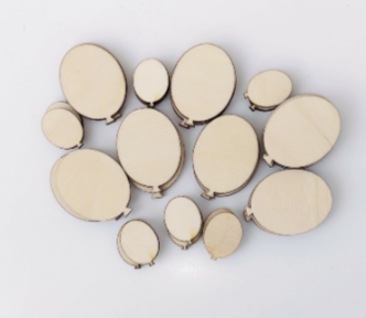 Mini Wooden Balloon Craft Shapes | Birch Plywood Embellishments