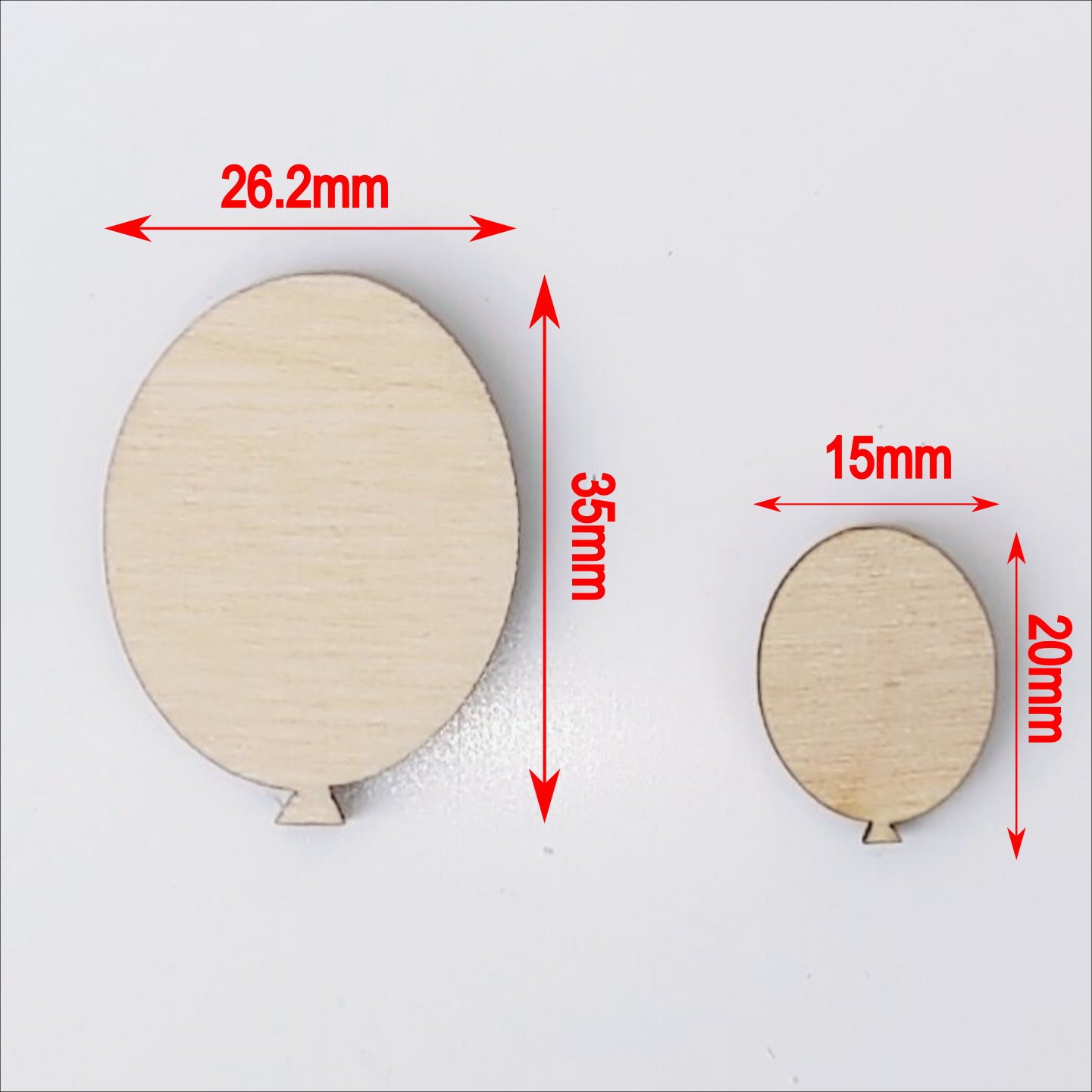Mini Wooden Balloon Craft Shapes | Birch Plywood Embellishments