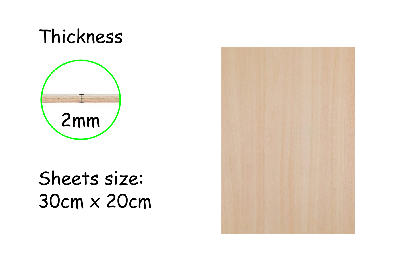 2mm Basswood Plywood Laser Safe