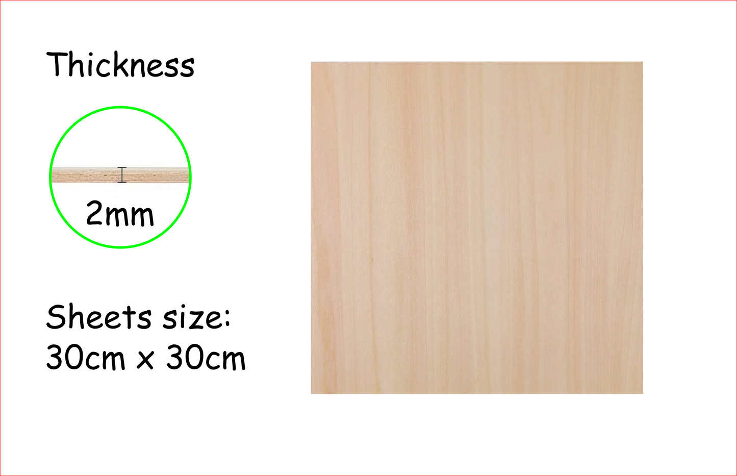 2mm Basswood Plywood Laser Safe