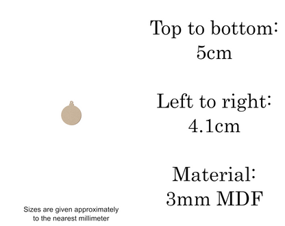 MDF Christmas Baubles Xmas Shape v1 - 2.5cm to 30cm