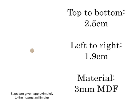 MDF Christmas Baubles Xmas Shape v2 - 2.5cm to 30cm
