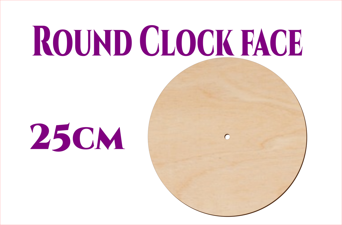 Round Clock Face - size from 10cm to 25cm