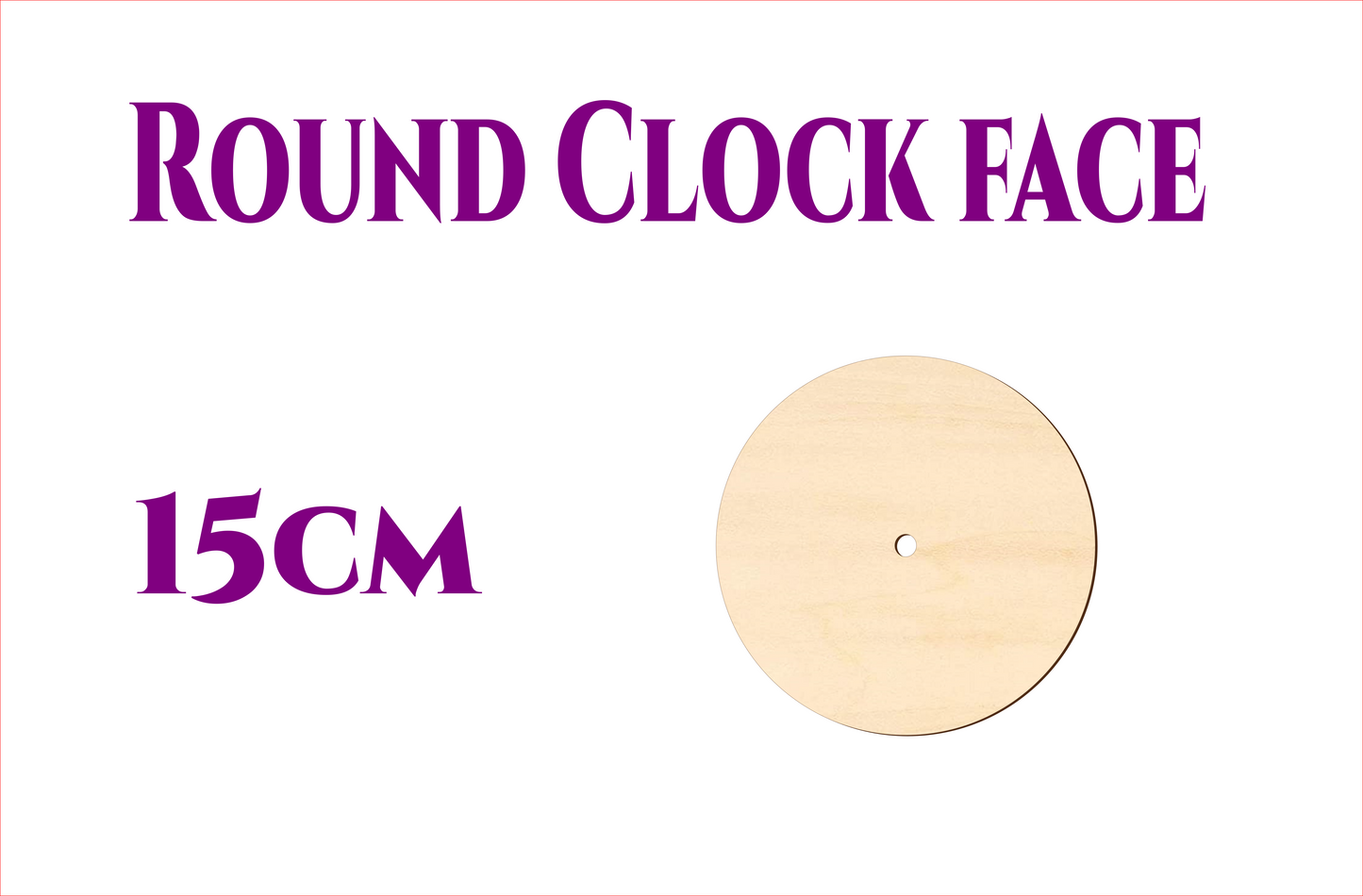 Round Clock Face - size from 10cm to 25cm