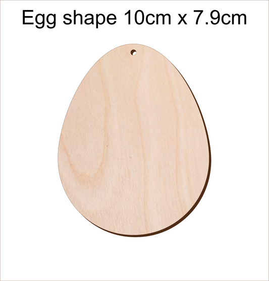 10cm Wooden  Egg Shape