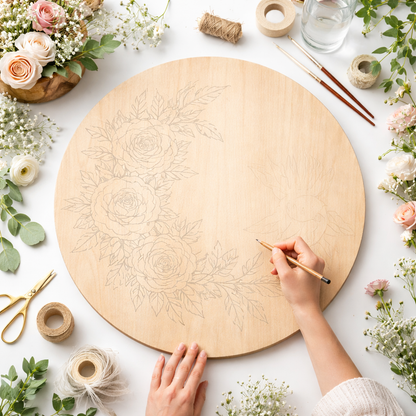 Round Wooden Clock Face | 30cm – 49cm | 3mm Birch Plywood | DIY Clock Blanks